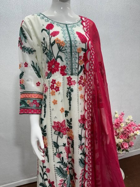 Party Wear Heavy Faux Georgette With Sequence Work Pakistani Style Suit Ready To Wear Collection
