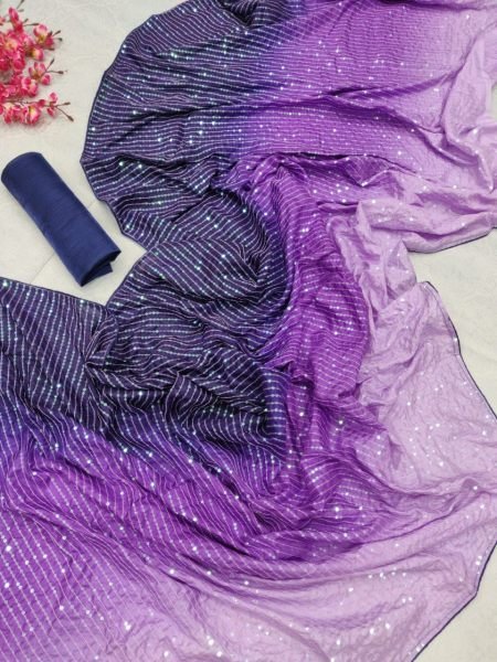 Party Wear Heavy Vichitra Silk Saree With Sequence Work  Silk Sarees Wholesale