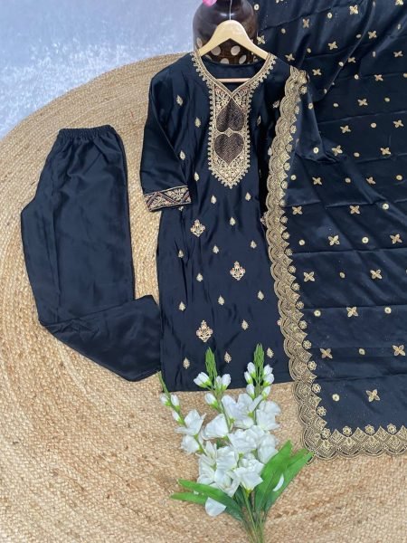 Party Wear Malay Satin Silk Kurti With Satin Silk Dupatta Ready To Wear Collection
