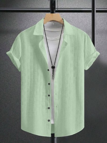 Pastel Colour Mens Imported Shirt With Short Sleeves Mens Shirt