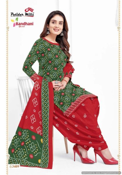 Patidar Mills Bandhani Dress Material Collection  Full Set Dress Material