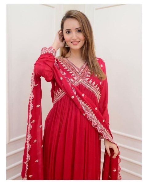 Perfact Outfit For festival Georgette 3pc Set  3 Piece Kurti Set