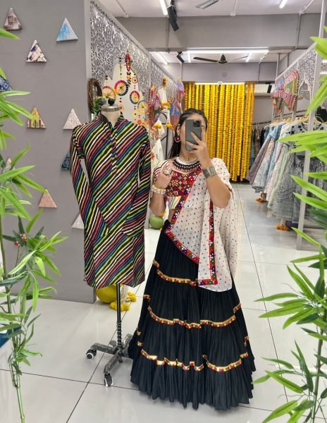 Perfect Dandiya Couple Set Ethnic Lehenga & Kurta Combo for Garba Nights Navratri Lehnega Choli
