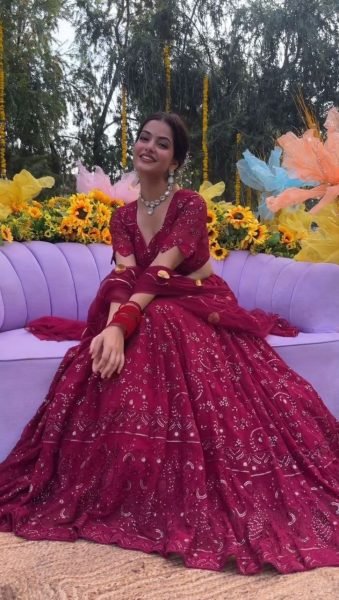 Pink Georgette With Sequnce Lehnega  Choli Collection  Designer Lehenga Choli