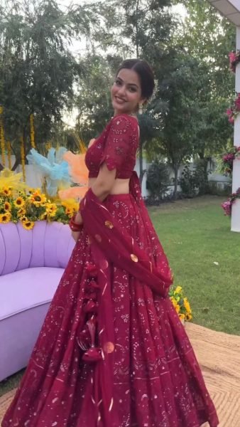 Pink Georgette With Sequnce Lehnega  Choli Collection  Designer Lehenga Choli