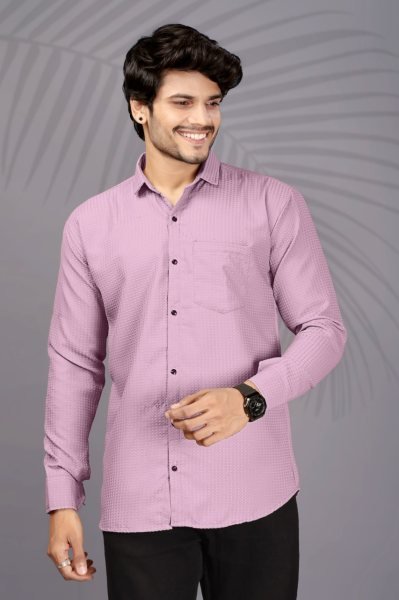 Pink Popcorn Shirt for Men Trendy Party Wear Style Mens Shirt