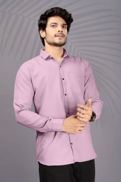 Pink Popcorn Shirt for Men Trendy Party Wear Style Mens Shirt