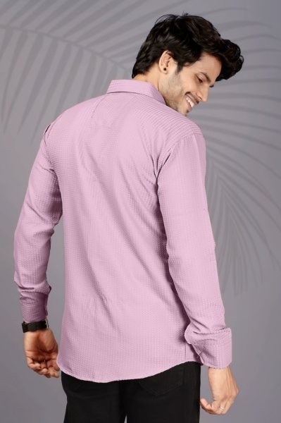 Pink Popcorn Shirt for Men Trendy Party Wear Style Mens Shirt