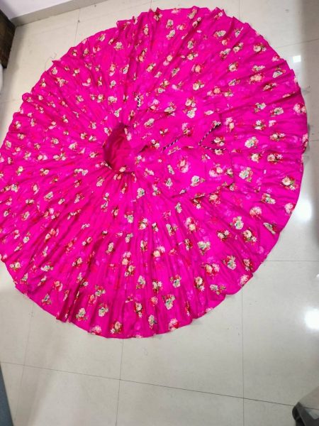 Pink ReadyMade Heavy Chinon Printed Lehenga Choli  Designer Lehenga Choli