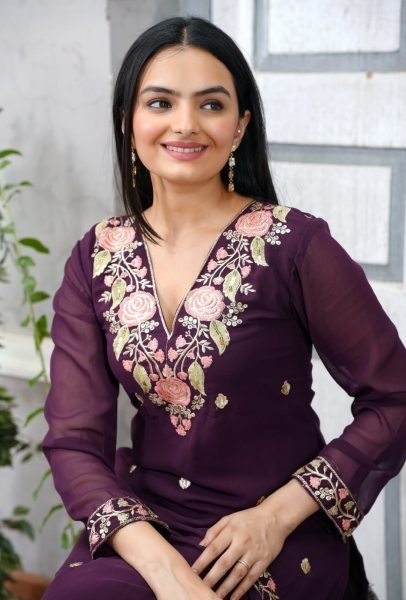 Premium 3 Piece Georgette Suit Heavy Embroidery with Dupatta Full Stitched for Party &  Festive Wear Wholesale Deal 3 Piece Kurti Set