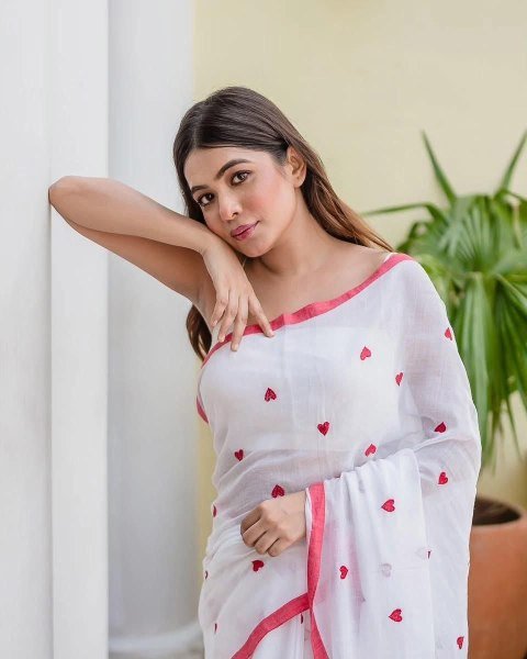 Premium Allover Heart Work Cotton Saree Lightweight    Breezy Look Cotton Sarees Wholesale