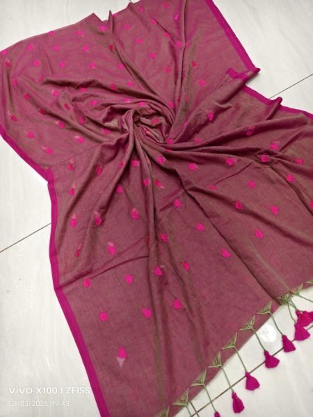 Premium Allover Heart Work Cotton Saree Lightweight    Breezy Look Cotton Sarees Wholesale