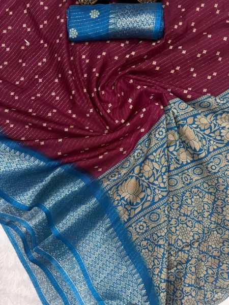 Premium Bandhani Dola Silk Sarees with Contrast Border & Printed Pallu Silk Sarees Wholesale