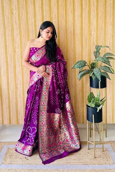 Premium Bandhej Paithani Silk Saree – Boutique Collection 2025 Bandhej Sarees Wholesale