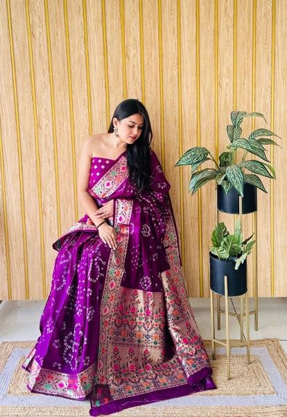 Premium Bandhej Paithani Silk Saree – Boutique Collection 2025 Bandhej Sarees Wholesale