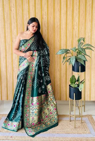 Premium Bandhej Paithani Silk Saree – Boutique Collection 2025 Bandhej Sarees Wholesale