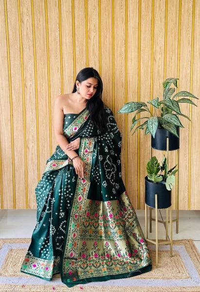 Premium Bandhej Paithani Silk Saree – Boutique Collection 2025 Bandhej Sarees Wholesale