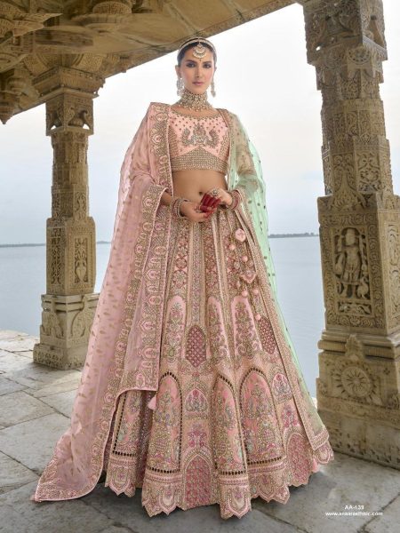 Special Brides Outfit  Silk Embroidered Lehenga Choli  Bridal Lehenga Choli