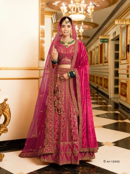 Premium Bridal Special Velvet Lehenga Choli By Royal Export   Lehenga