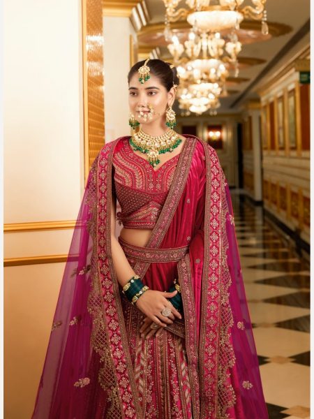 Premium Bridal Special Velvet Lehenga Choli By Royal Export  Bridal Lehenga Choli