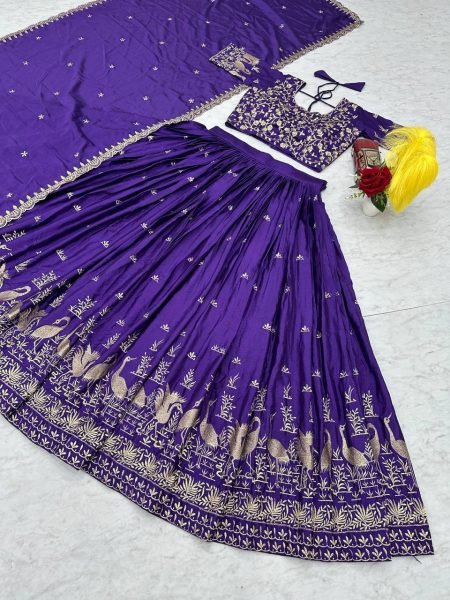 Premium Chinon Embroidered Ready to Wear Lehenga Choli Party Wear Collection by Online Garment Dealer New Launch at Best Price Designer Lehenga Choli