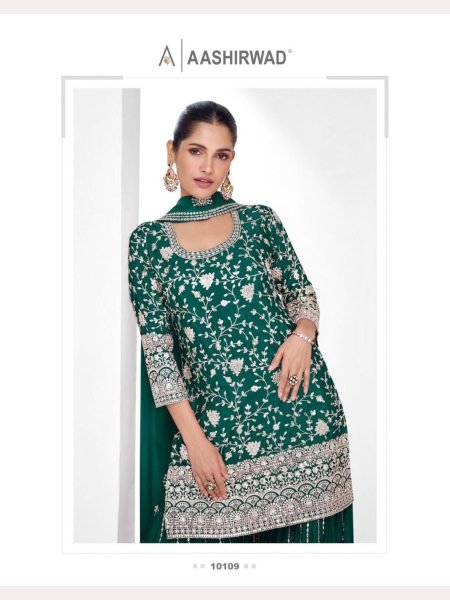 Premium Chinon Silk Fully Stitched Plazzo Suits  Designer Plazzo Salwar Suits Wholesale