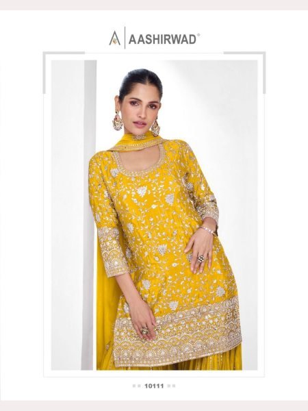 Premium Chinon Silk Fully Stitched Plazzo Suits  Designer Plazzo Salwar Suits Wholesale