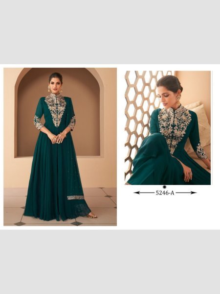 Premium Collection Georgette Sequence Work Gown Pant With Dupatta  Anarakali Gown Wholesale