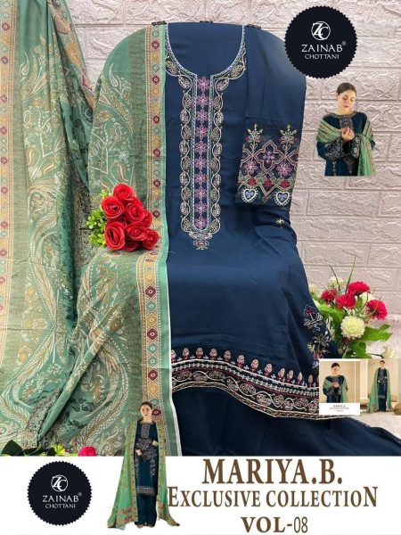 Premium Cotton Embroidered Work Pakistani Suit  Salwar Kameez