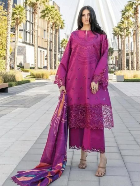 Premium Cotton Suit Set with Heavy Top, Bottom & Dupatta Set 