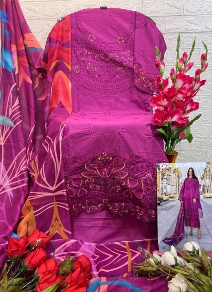 Premium Cotton Suit Set with Heavy Top, Bottom & Dupatta Set Pakistani Suits Wholesale
