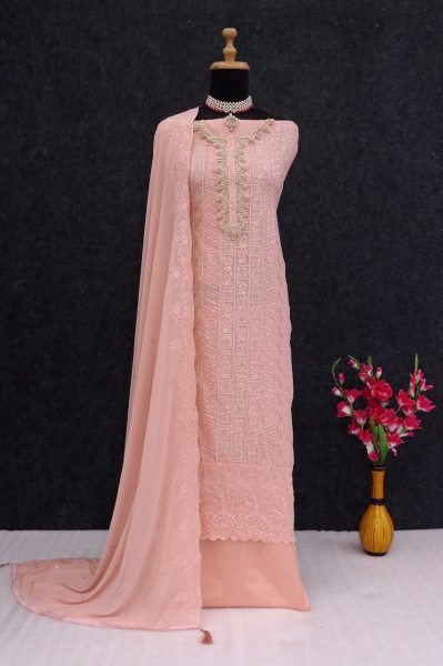 Premium Embroidered Georgette Pakistani Suit Set with Dupatta for Eid Celebrations Pakistani Suits Wholesale