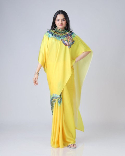 New Collection Premium Floral Print Ready to Wear Saree with Satin Georgette Fabric Ready To Wear Saree 