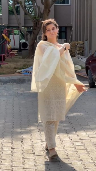 PREMIUM FULL CHIKANKARI COTTON KURTI PANT   DUPATTA Lucknowi Chikankari Kurtis Wholesale