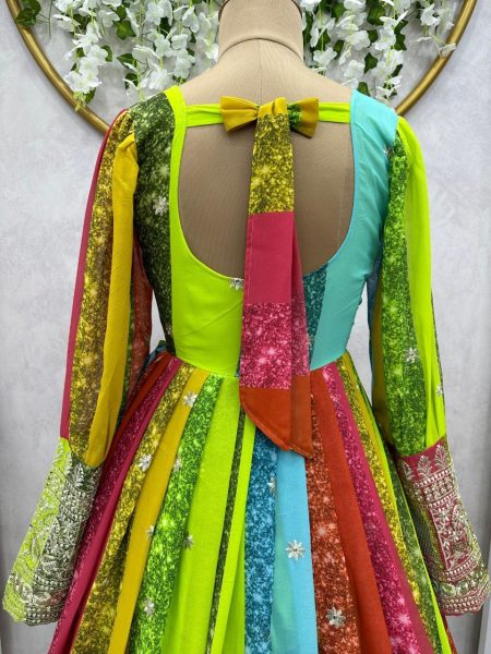 Premium Georgette Anarkali Multicolour Gown  Georgette Kurti 