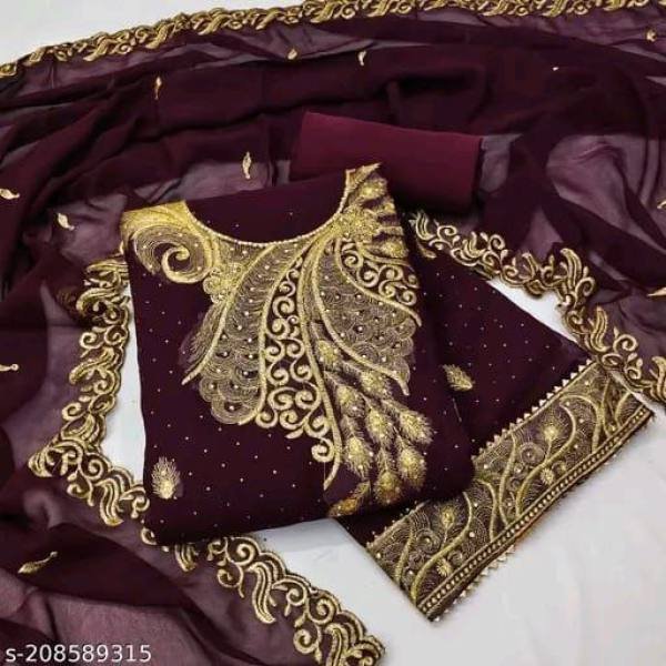 Premium Georgette Dress Material for Boutique Owners At Wholesale Rates Color Set Matching Dress Material Wholesale