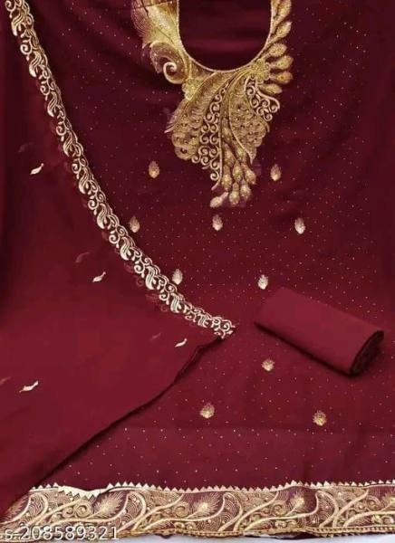 Premium Georgette Dress Material for Boutique Owners At Wholesale Rates Color Set Matching Dress Material Wholesale