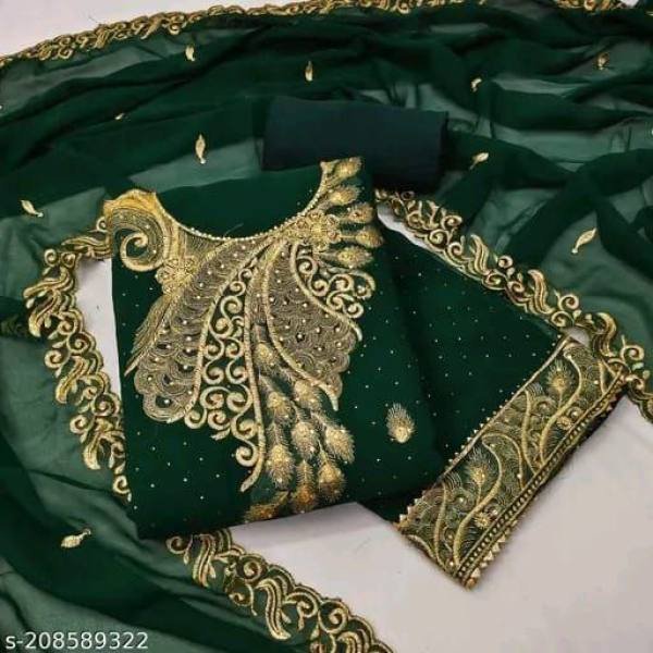 Premium Georgette Dress Material for Boutique Owners At Wholesale Rates Color Set Matching Dress Material Wholesale