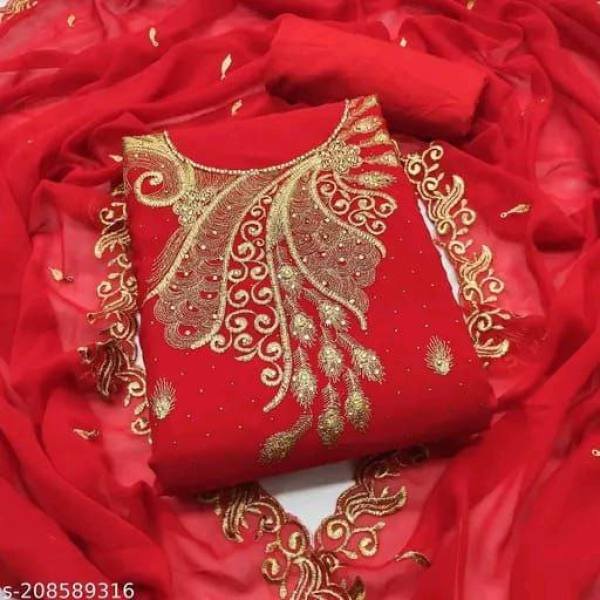 Premium Georgette Dress Material for Boutique Owners At Wholesale Rates Color Set Matching Dress Material Wholesale
