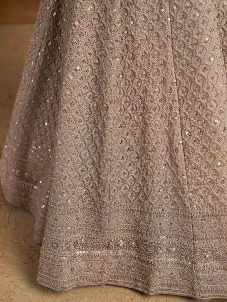 Premium Grey Embroidered Georgette Lehenga Choli Set for Women Wedding  & Reception Wear Net Dupatta Set Reseller Special Offer Designer Lehenga Choli