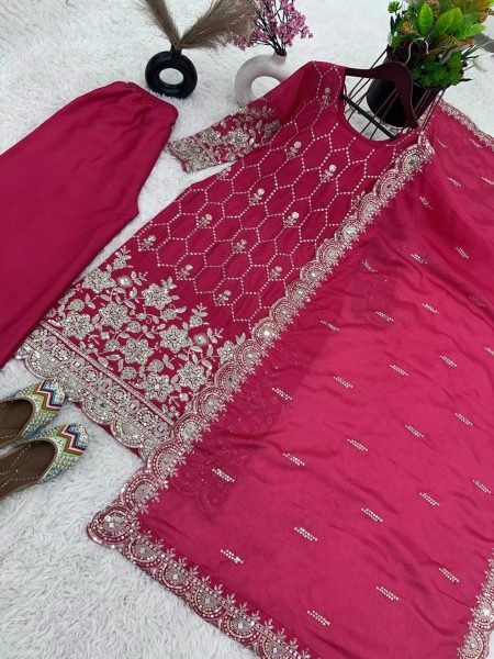 Premium Heavy Chinon Silk Sharara Suits  Ready To Wear Collection