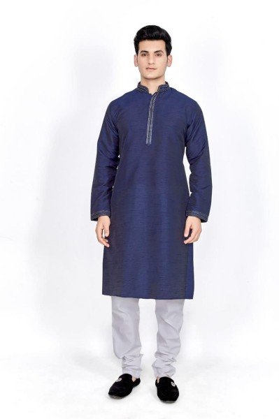 Premium Heavy Silk With Embroidery Mens Kurta Pajama   Kurta Pajama Wholesale