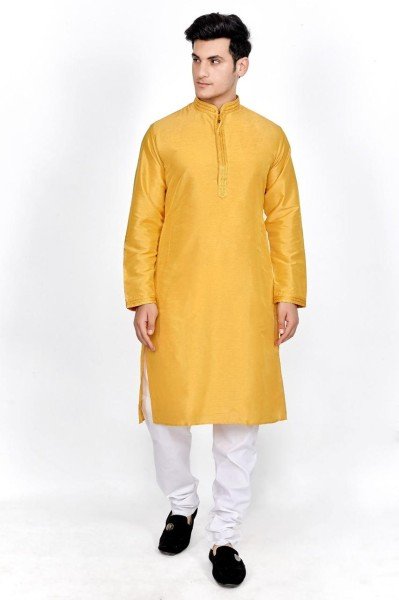 Premium Heavy Silk With Embroidery Mens Kurta Pajama   Kurta Pajama Wholesale