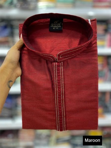 Premium Heavy Silk With Embroidery Mens Kurta Pajama   Kurta Pajama Wholesale