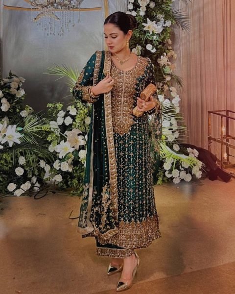 Premium Jimmy Choo Silk Kurta With Embroidery Sequence Pant And Dupatta Set 