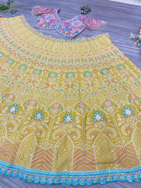Premium Kasturi Silk Lehenga Choli With Embroidered Work  Bridal Lehenga Choli