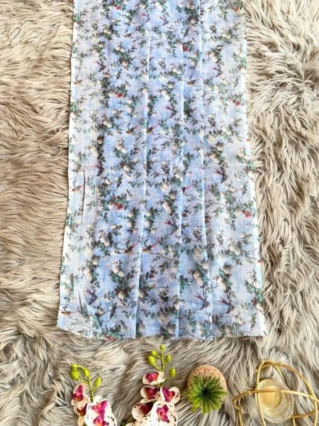  Premium Linen Flower Digital Printed Saree  Linen Sarees Wholesale