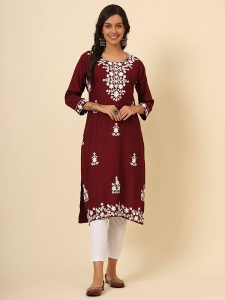 Premium  Lucknowi chickenkari work Kurti  Lucknowi Chikankari Kurtis Wholesale