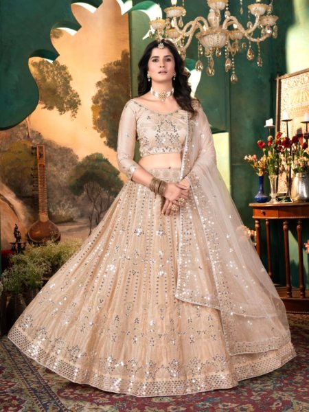 Premium Malai Satin Embroidery Lehenga Choli  Designer Lehenga Choli