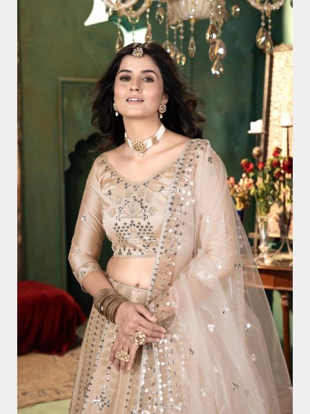 Premium Malai Satin Embroidery Lehenga Choli  Designer Lehenga Choli